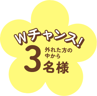 外れた方の中から抽選で3名様